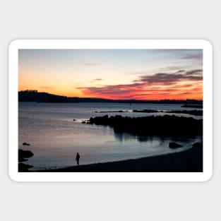 Mount Batten Beach Sunset Sticker